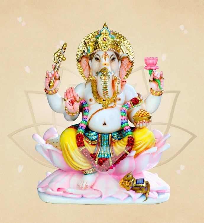 Sitting Ganesha on Lotus
