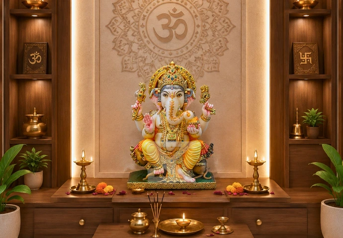 Ganesha in Vastu-Compliant Puja Room