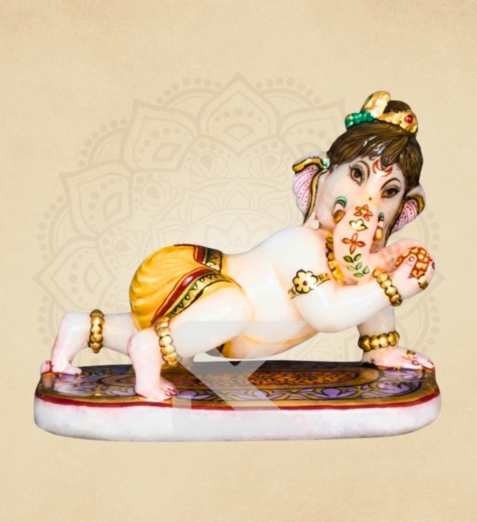Classic Bal Ganesha — SKM-BAL-01 — Marble Ganesha Statue