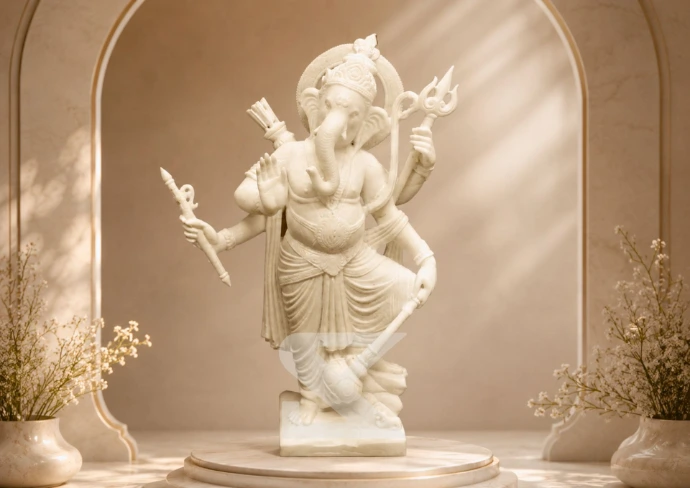 Marble Standing Ganesha — Hero