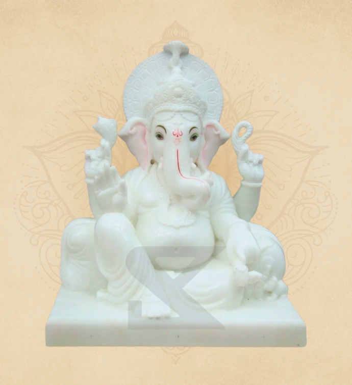 Mandala Padmasan Ganesha — SKM-PAD-11 — Marble Ganesha Statue