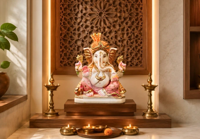 Padmasan Ganesha placement guide