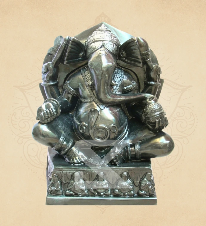 Krishnashila Padmasan Ganesha — SKM-PAD-05 — Marble Ganesha Statue