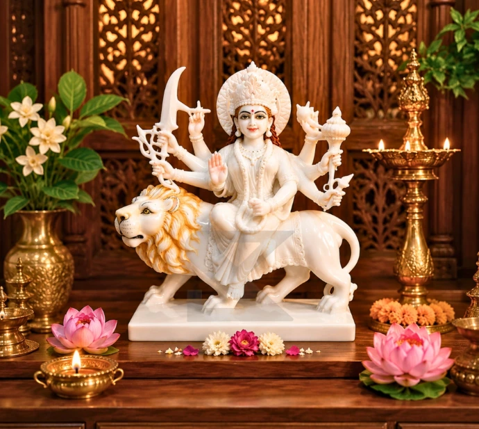 Goddess Durga in Home Mandir