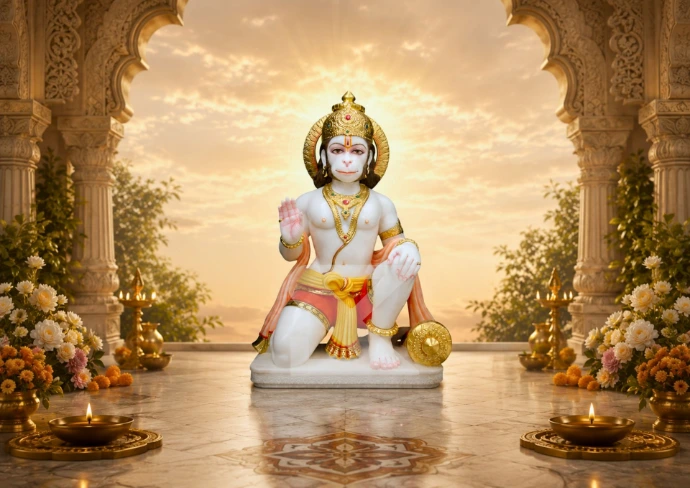 Marble Hanuman Ji Statue
