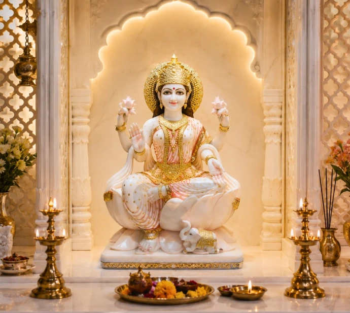 Goddess Lakshmi in Home Mandir