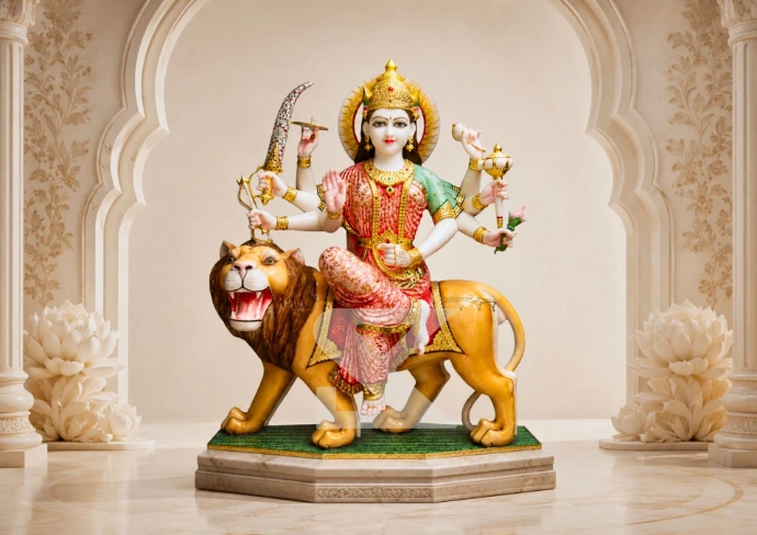 Marble Ashtabhuja Durga — Hero