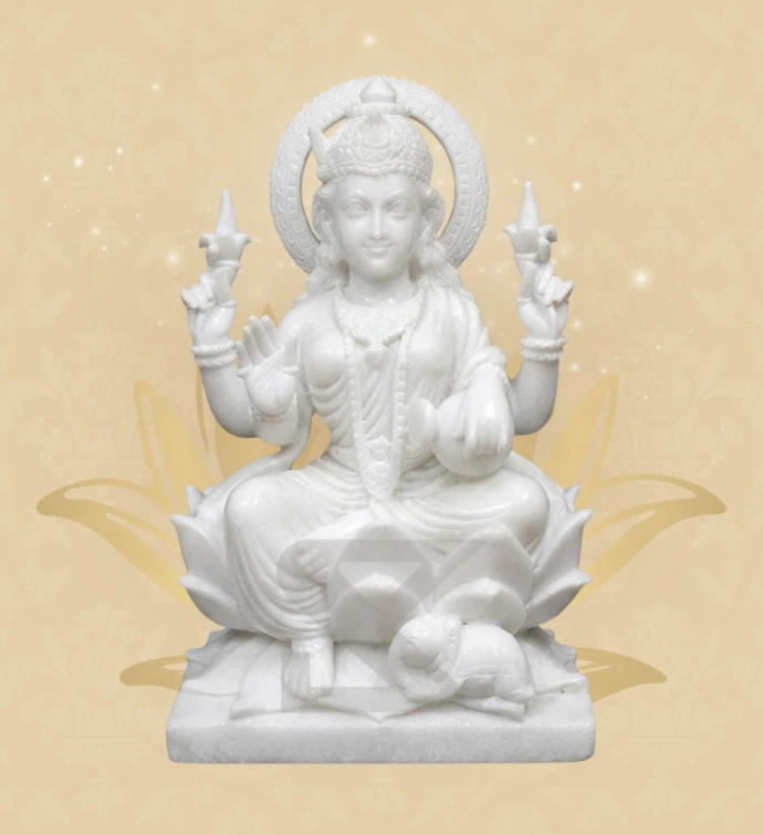 Dhana Lakshmi — Design 03 — SKM-DHN-03 — Marble Lakshmi Statue
