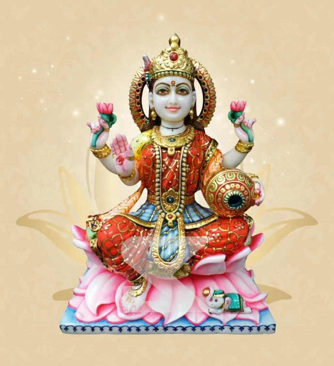 Dhana Lakshmi — Design 05 — SKM-DHN-05 — Marble Lakshmi Statue