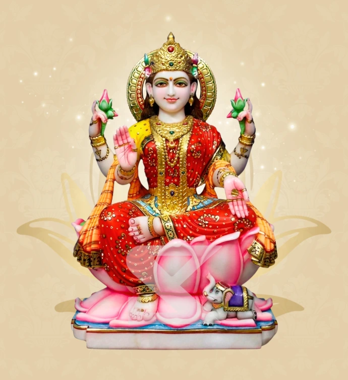 Dhana Lakshmi — Design 11 — SKM-DHN-11 — Marble Lakshmi Statue