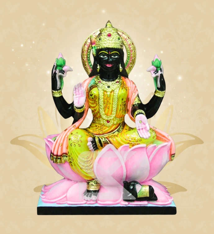Dhana Lakshmi — Design 15 — SKM-DHN-15 — Marble Lakshmi Statue