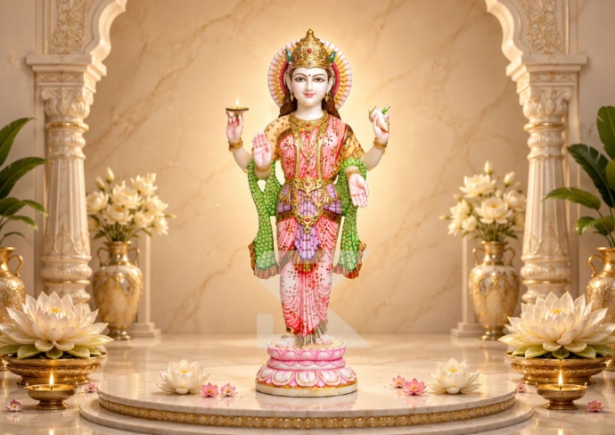 Marble Tribhanga Lakshmi — Hero
