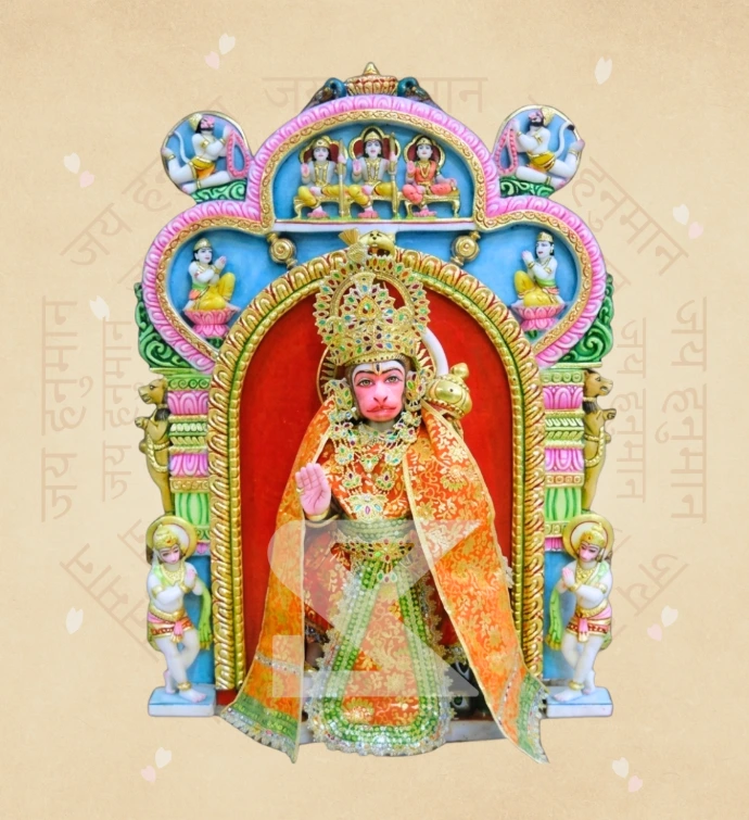 Aashirwad Hanuman — Design 02 — SKM-AHN-02 — Marble Hanuman Statue