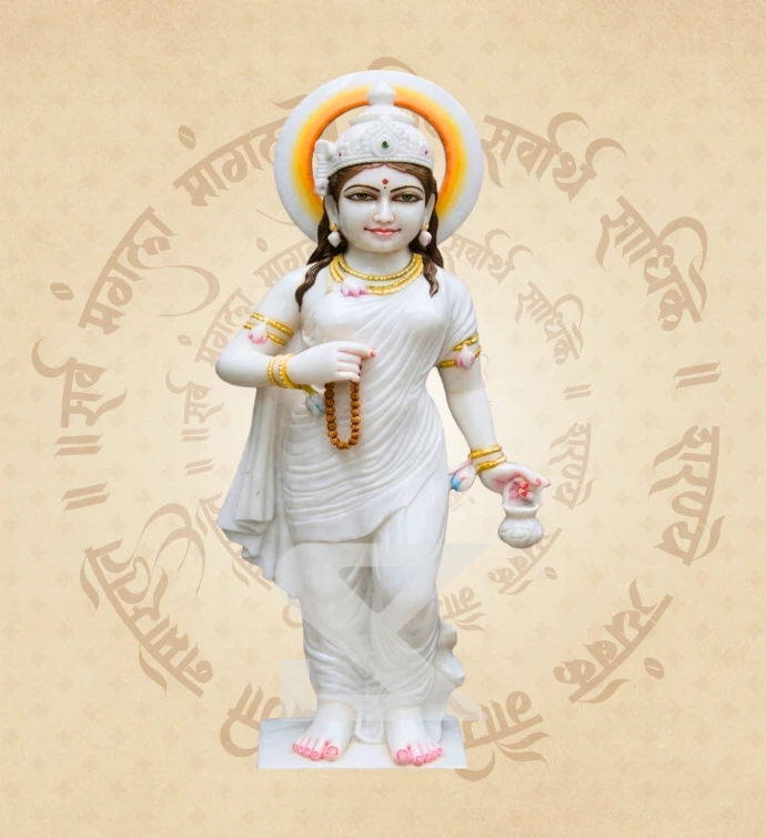 Brahmacharini Mata — Design 02 — SKM-NAV-06 — Marble Nav Durga Statue