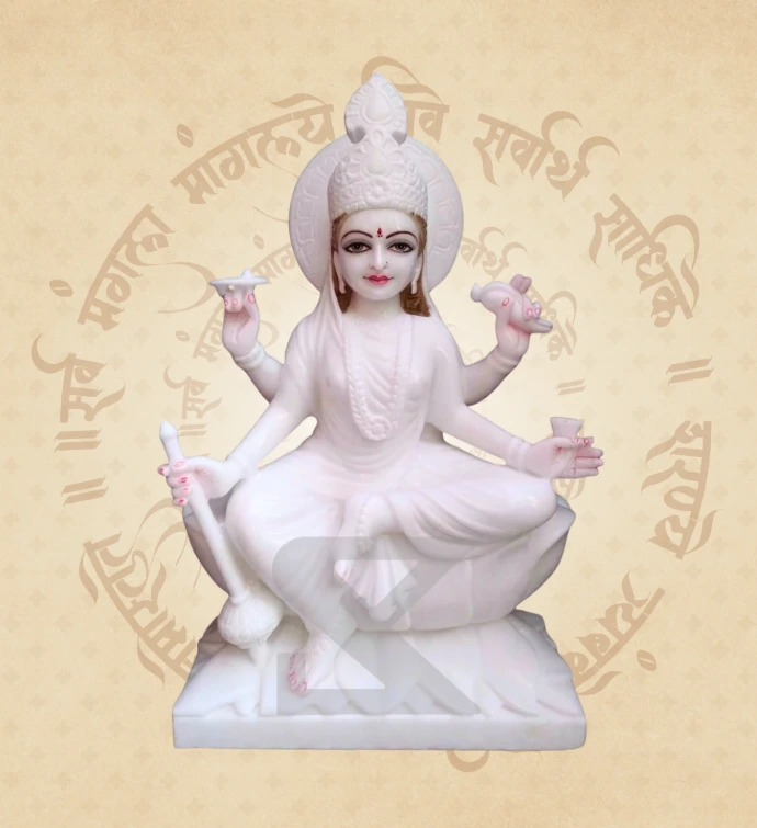 Siddhidatri Mata — SKM-NAV-13 — Marble Nav Durga Statue