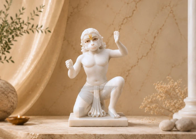 Marble Meditative Hanuman — Hero