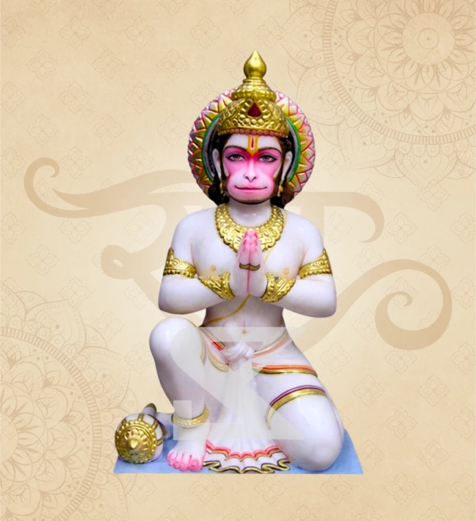 Dasa Hanuman — Design 02 — SKM-DSH-02 — Marble Hanuman Statue