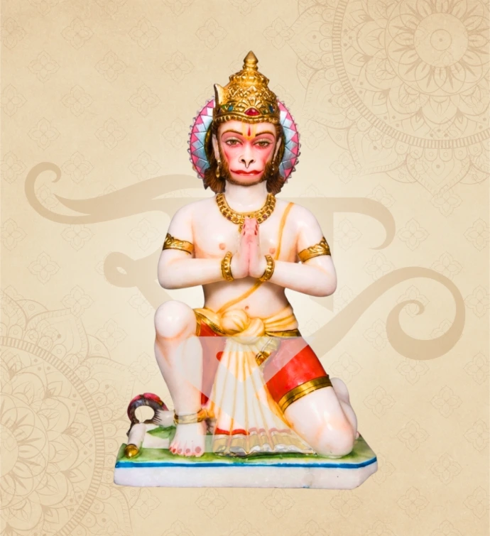 Dasa Hanuman — Design 03 — SKM-DSH-03 — Marble Hanuman Statue
