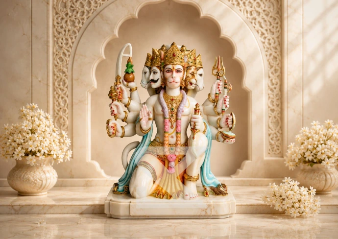 Marble Panchmukhi Hanuman — Hero
