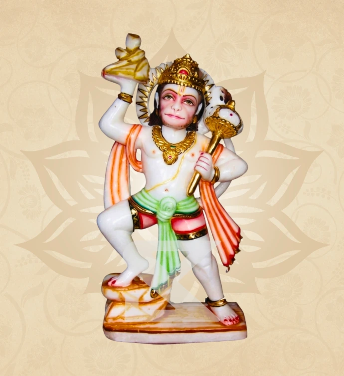 Sanjeevani Hanuman — Design 04 — SKM-SNJ-04 — Marble Hanuman Statue