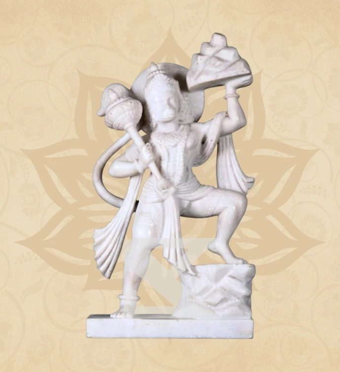 Sanjeevani Hanuman — Design 07 — SKM-SNJ-07 — Marble Hanuman Statue