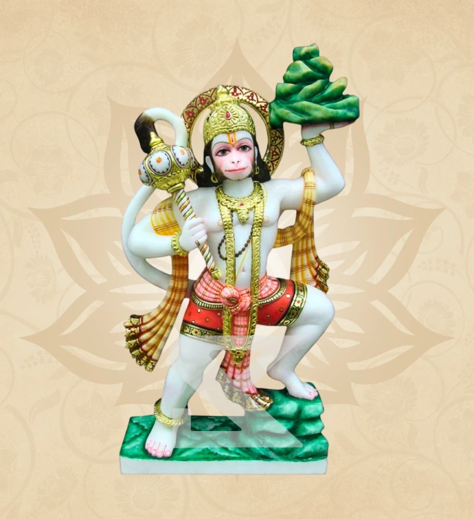 Sanjeevani Hanuman — Design 12 — SKM-SNJ-12 — Marble Hanuman Statue