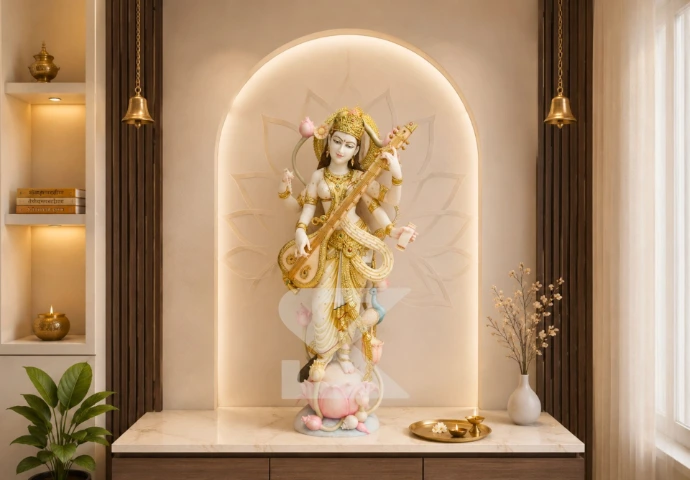 Modern Saraswati placement guide