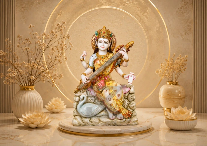 Marble Veena Vadini Saraswati — Hero
