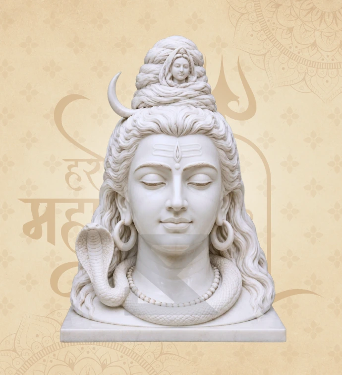 Shiva Head Mukha Sculpture
