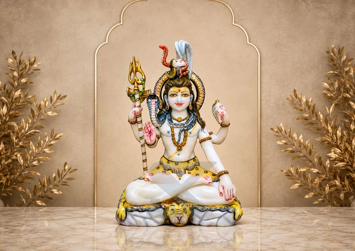 Marble Blessing Shiva Abhaya Mudra — Hero