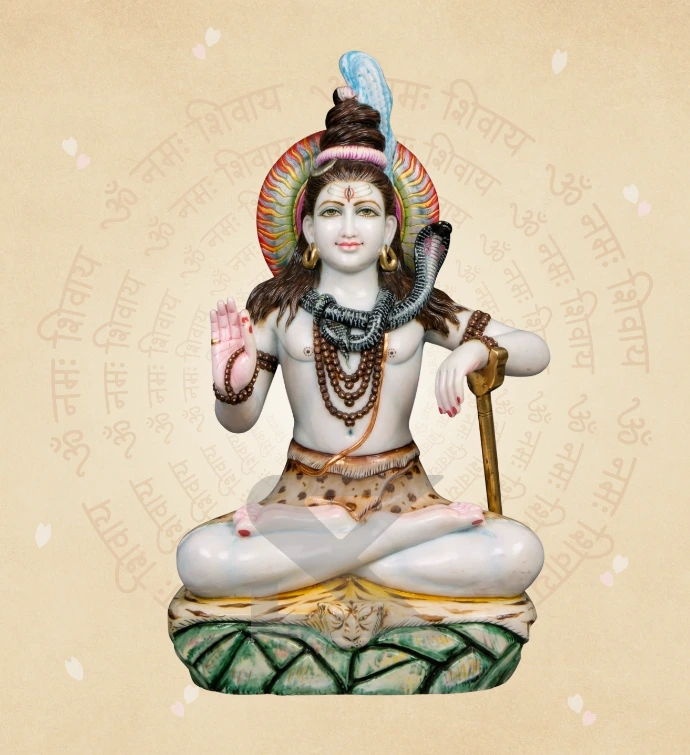 Blessing Shiva — Design 01 — SKM-BLS-01 — Marble Shiva Statue