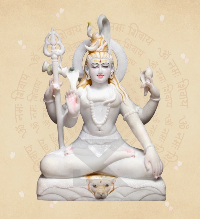 Blessing Shiva — Design 02 — SKM-BLS-02 — Marble Shiva Statue