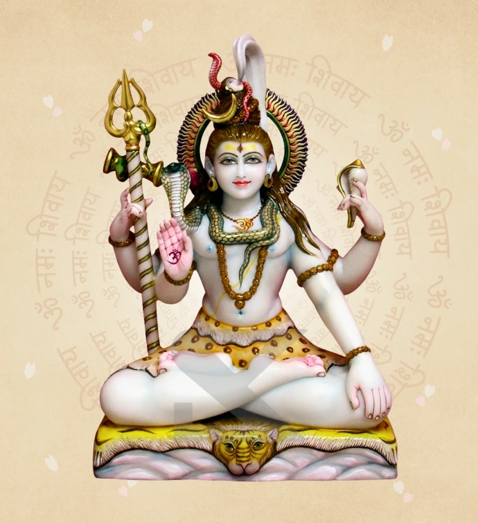 Blessing Shiva — Design 03 — SKM-BLS-03 — Marble Shiva Statue