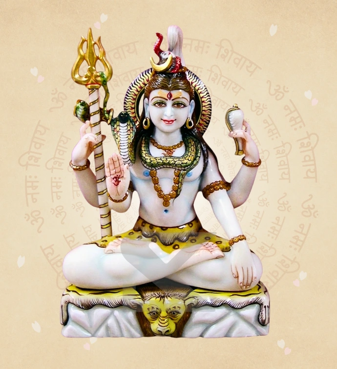 Blessing Shiva — Design 05 — SKM-BLS-05 — Marble Shiva Statue