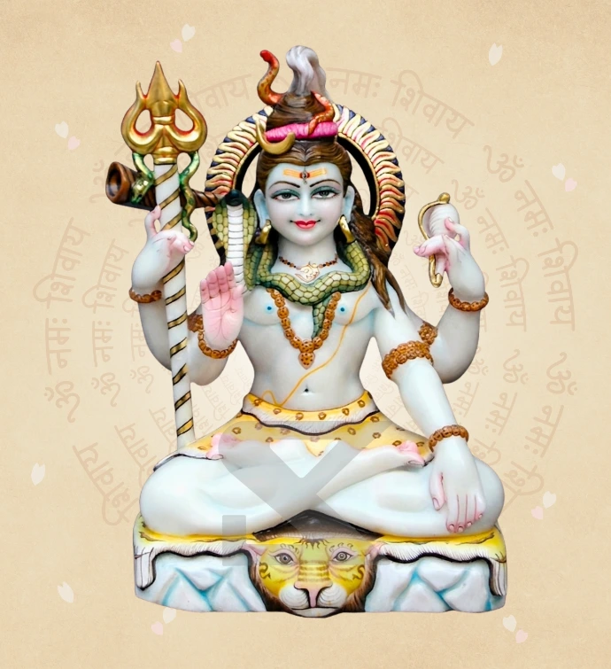 Blessing Shiva — Design 04 — SKM-BLS-04 — Marble Shiva Statue