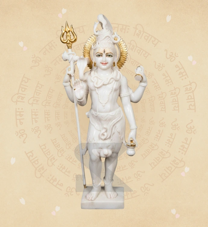 Blessing Shiva — Design 09 — SKM-BLS-09 — Marble Shiva Statue