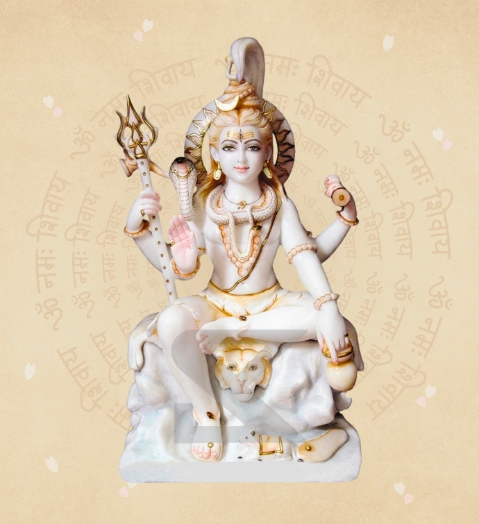 Blessing Shiva — Design 07 — SKM-BLS-07 — Marble Shiva Statue