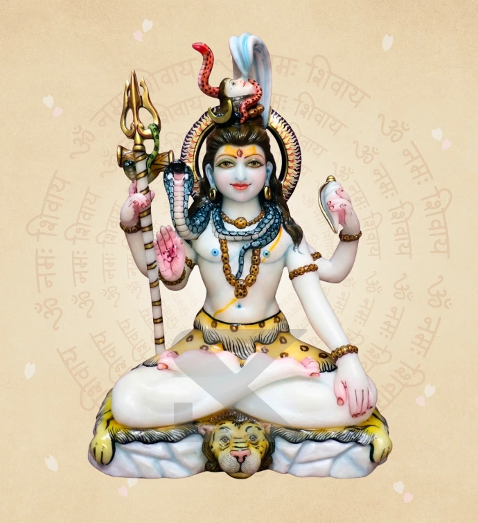 Blessing Shiva — Design 06 — SKM-BLS-06 — Marble Shiva Statue