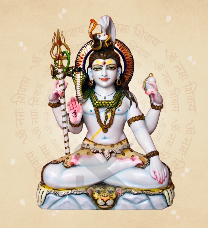 Blessing Shiva — Design 08 — SKM-BLS-08 — Marble Shiva Statue