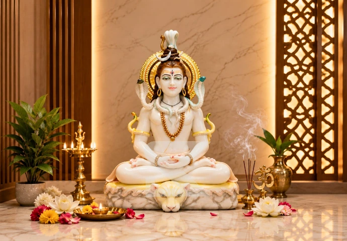 Meditating Shiva Adiyogi placement guide