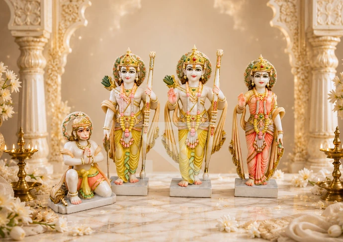 Marble Ram Darbar Statue