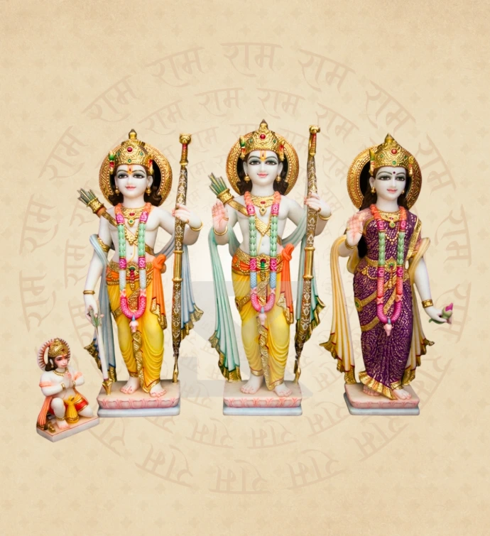 Ram Darbar — Design 04 — SKM-RD-04 — Marble Ram Darbar Statue