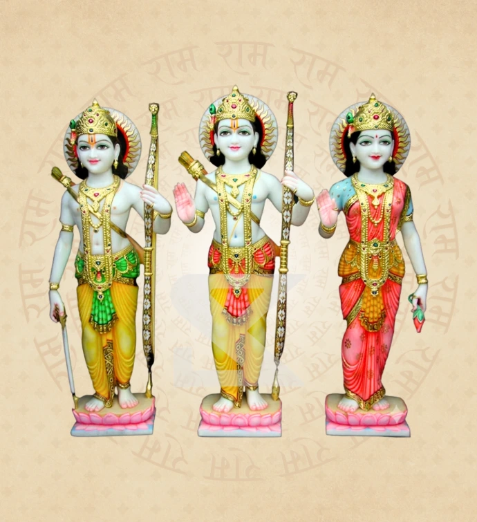 Ram Darbar — Design 09 — SKM-RD-09 — Marble Ram Darbar Statue