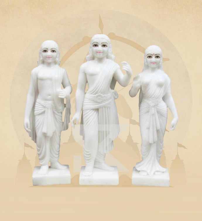 ISKCON Ram Darbar — Design 03 — SKM-ISK-03 — Marble Ram Darbar Statue