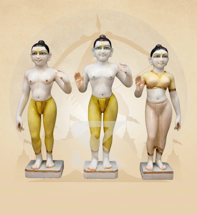 ISKCON Ram Darbar — Design 02 — SKM-ISK-02 — Marble Ram Darbar Statue
