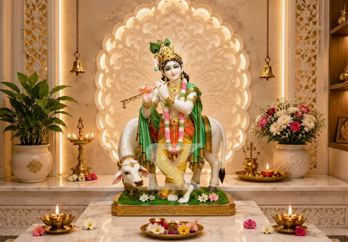 Marble Krishna Murti Placement Guide
