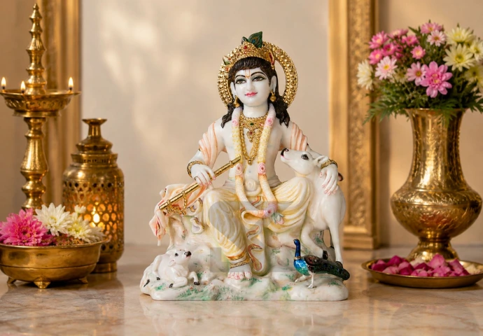 Marble Krishna Murti — Perfect For