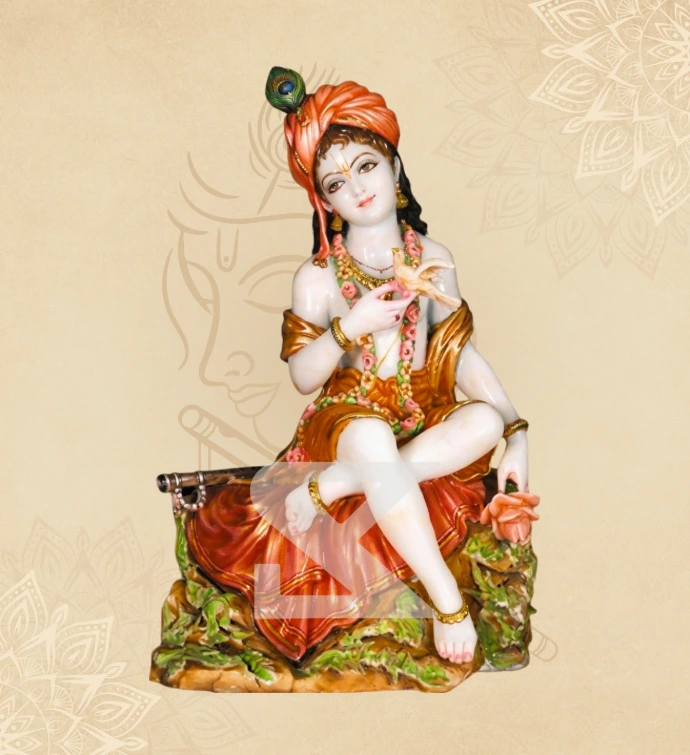 Modern Krishna Marble Statue