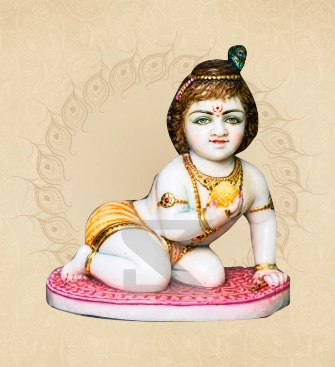 Bal Krishna — Design 01 — SKM-BLK-01 — Marble Krishna Statue