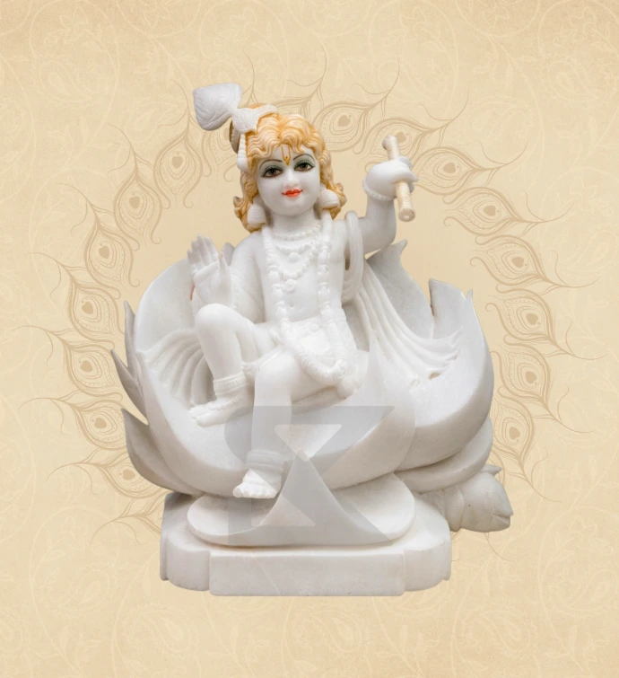 Bal Krishna — Design 03 — SKM-BLK-03 — Marble Krishna Statue